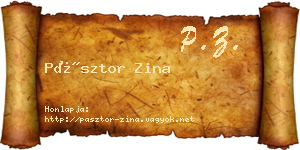 Pásztor Zina névjegykártya